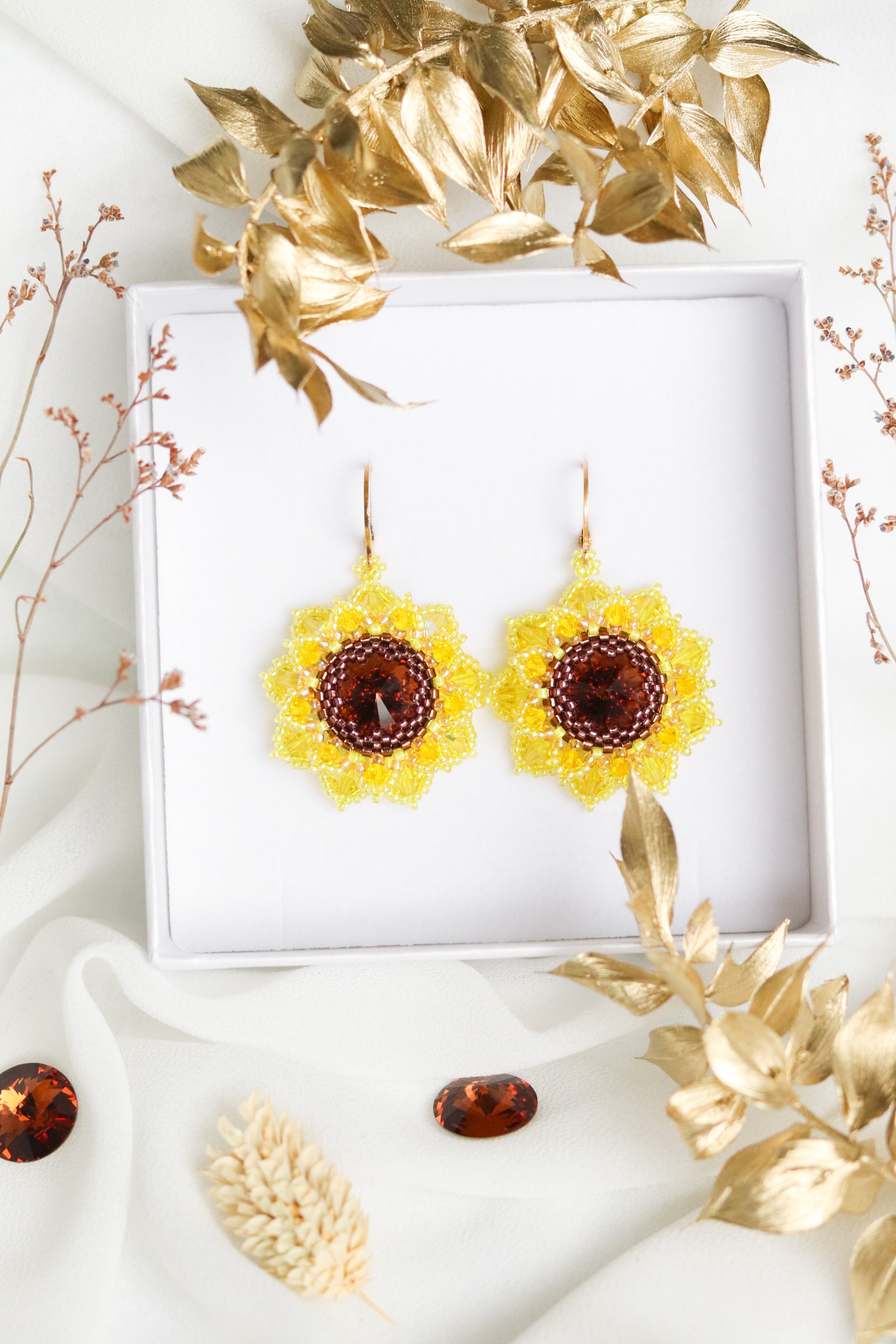 Náušnice “Flora” Slnečnice