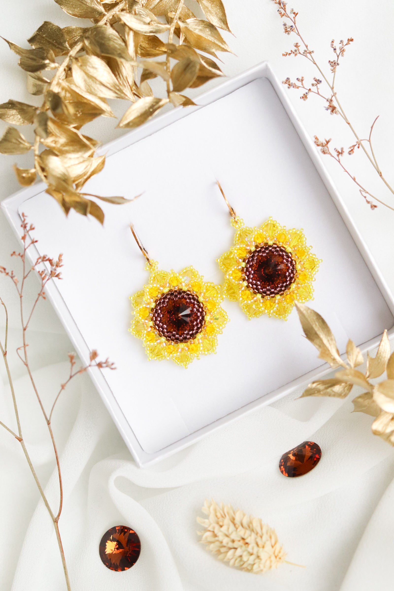 Náušnice “Flora” Slnečnice