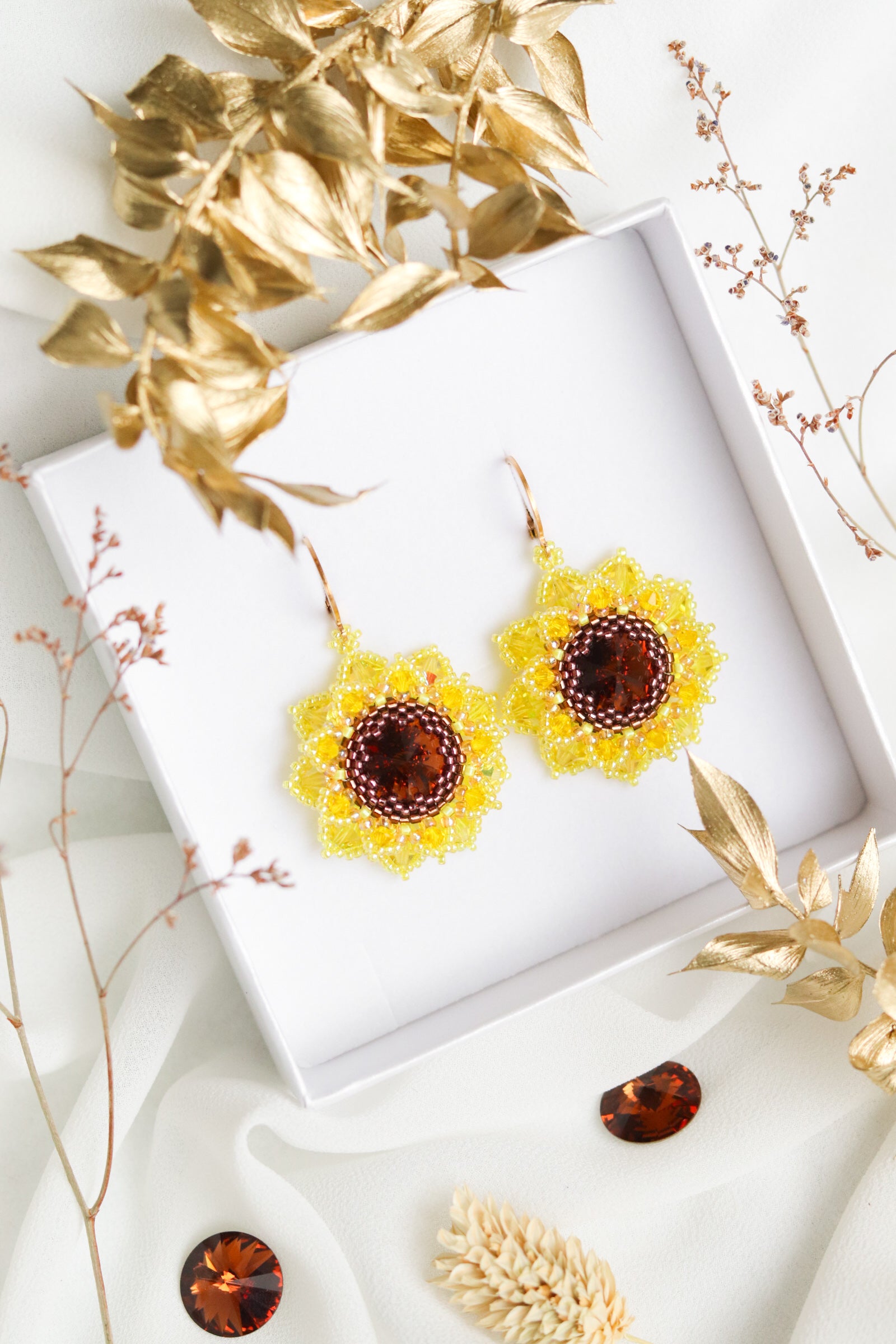 Náušnice “Flora” Slnečnice