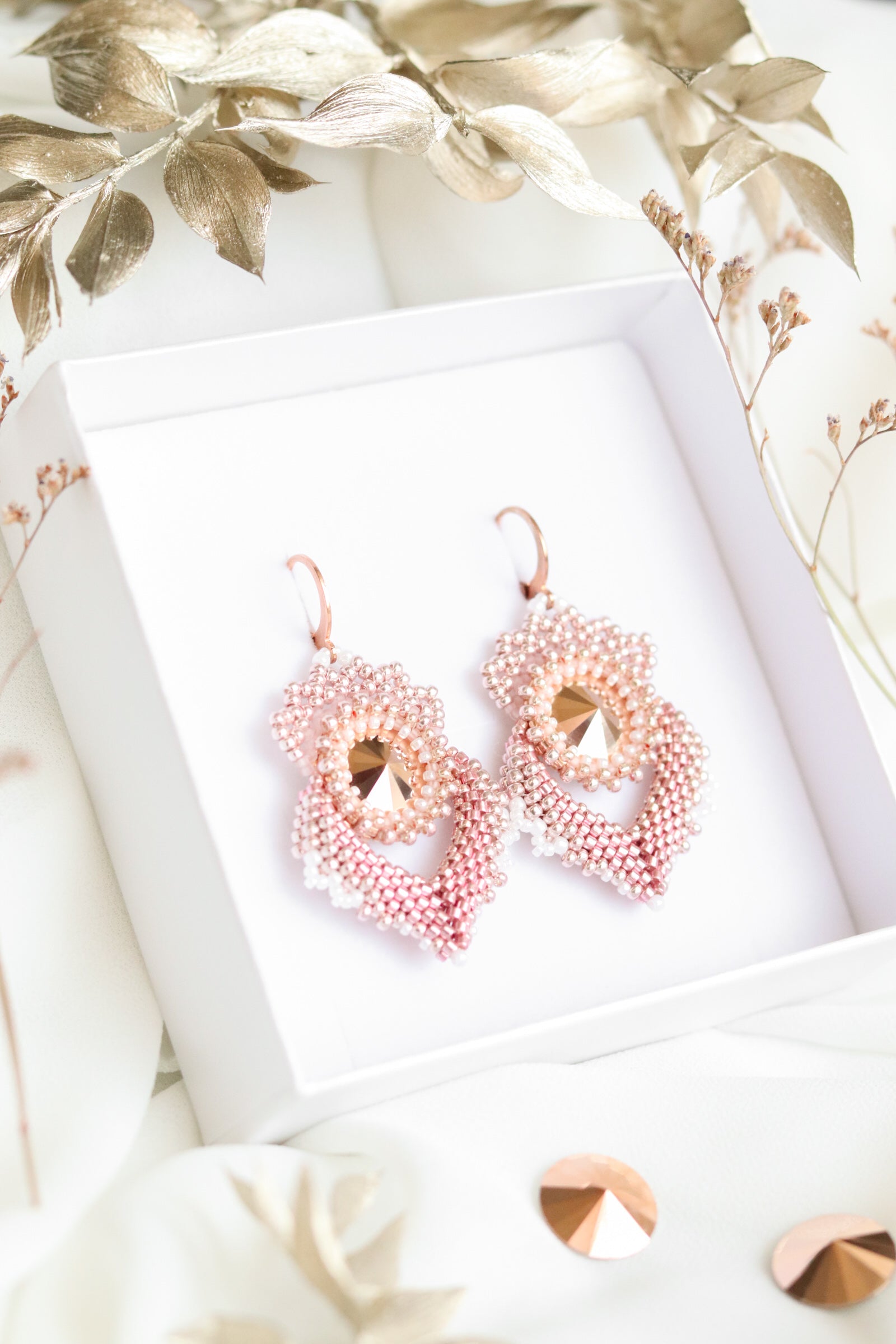 Náušnice "Alisma" Rosegold