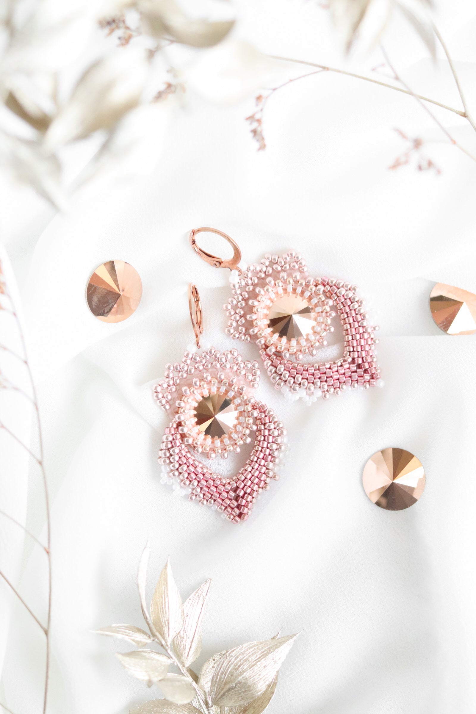 Náušnice "Alisma" Rosegold