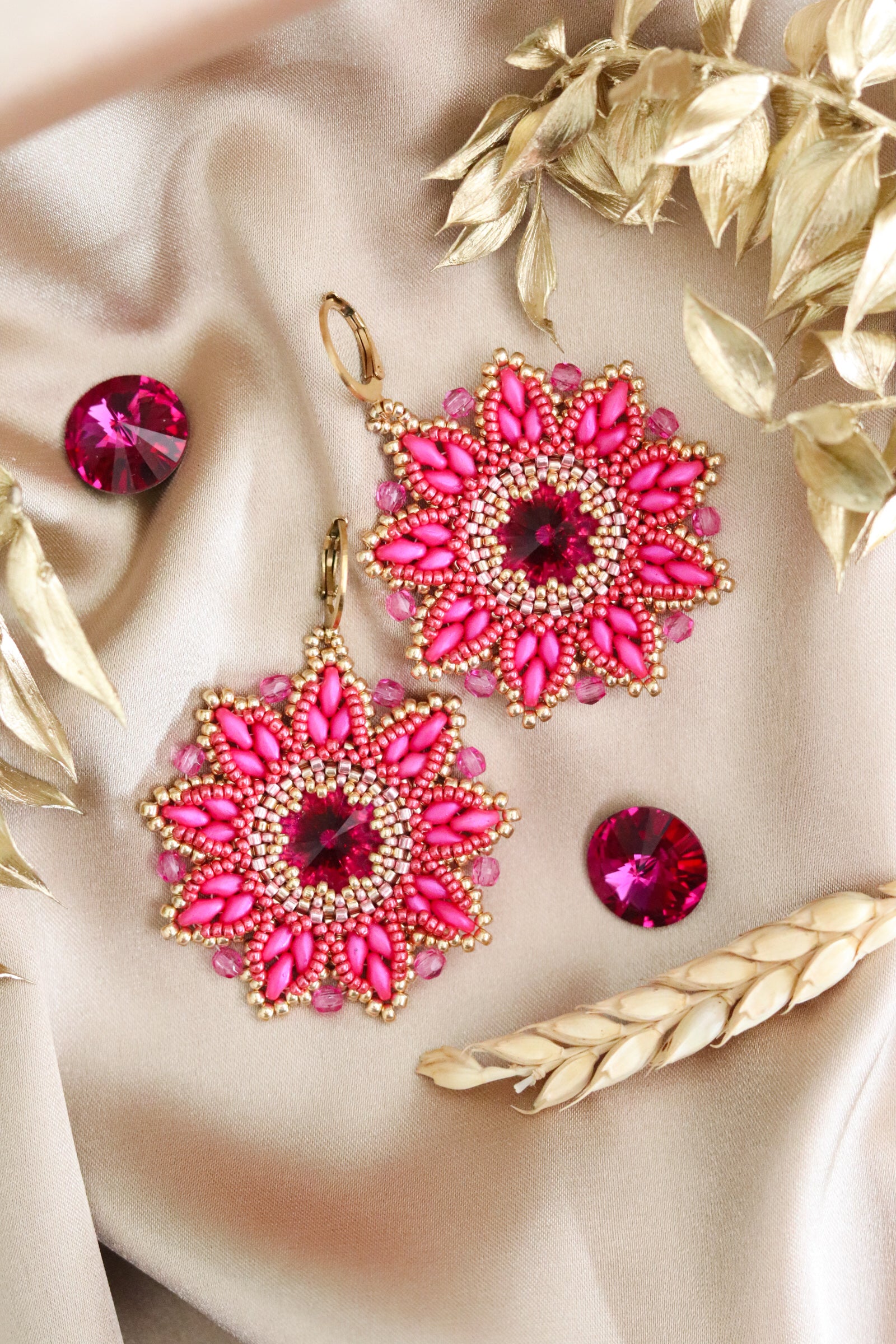 Náušnice "Origin" Fuchsiová