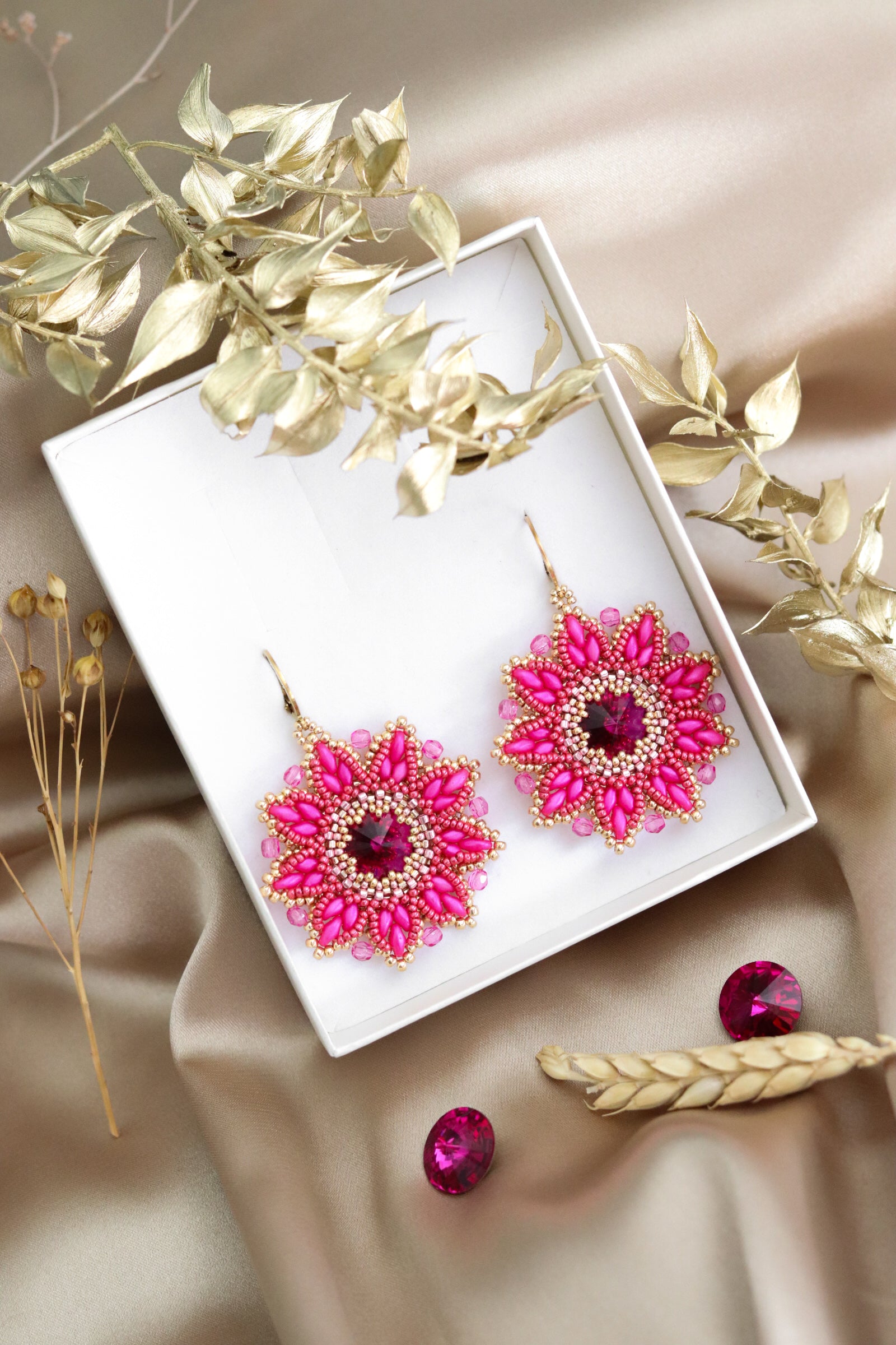 Náušnice "Origin" Fuchsiová