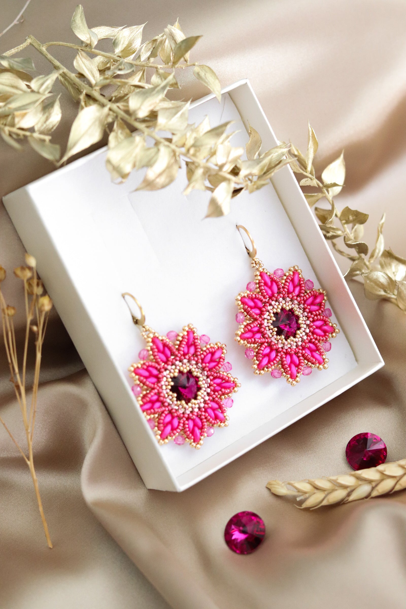 Náušnice "Origin" Fuchsiová