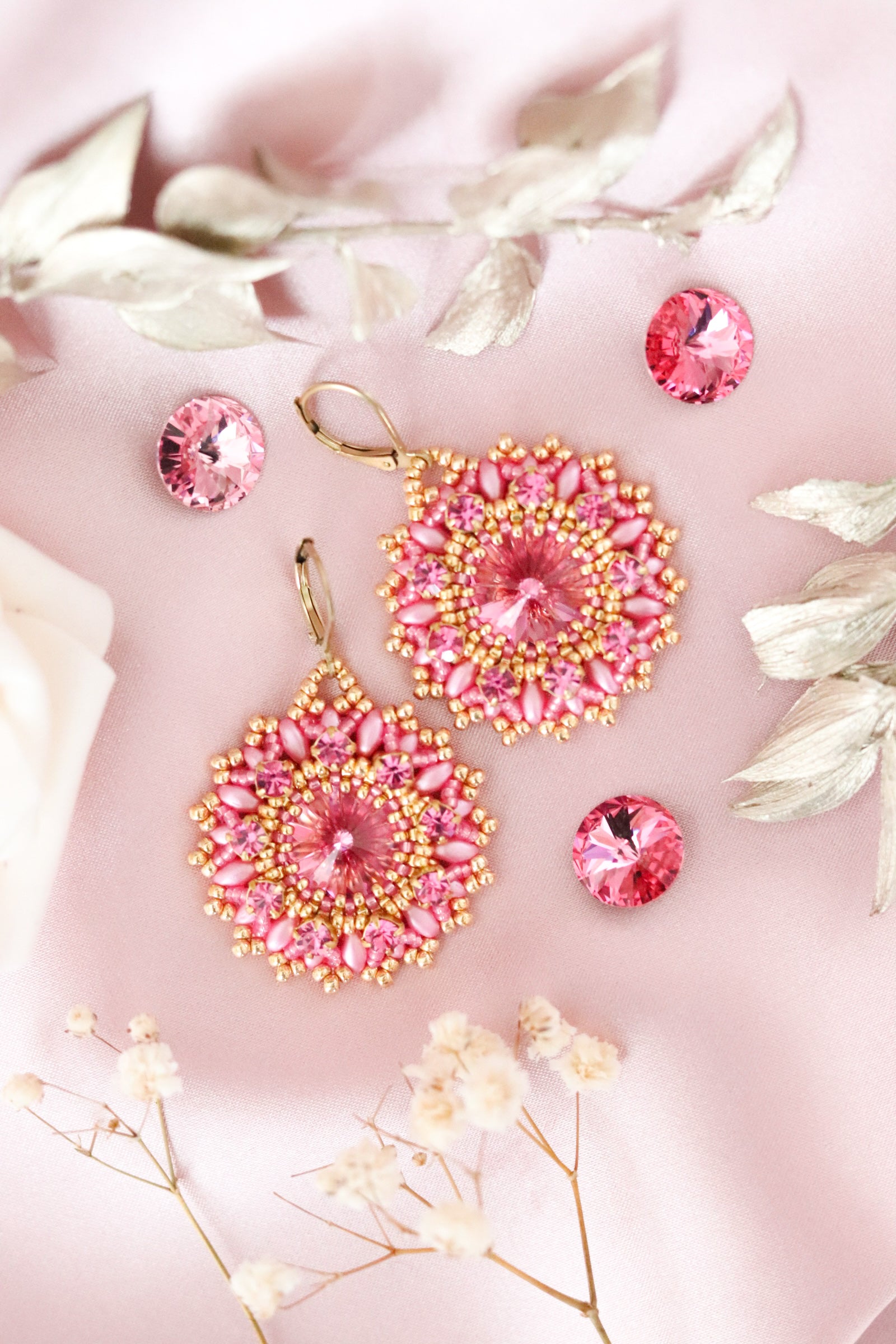 Náušnice “Lana” Ružová