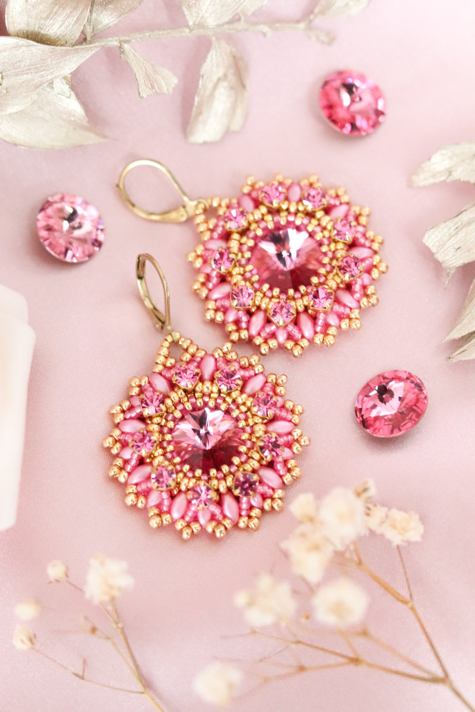 Náušnice “Lana” Ružová