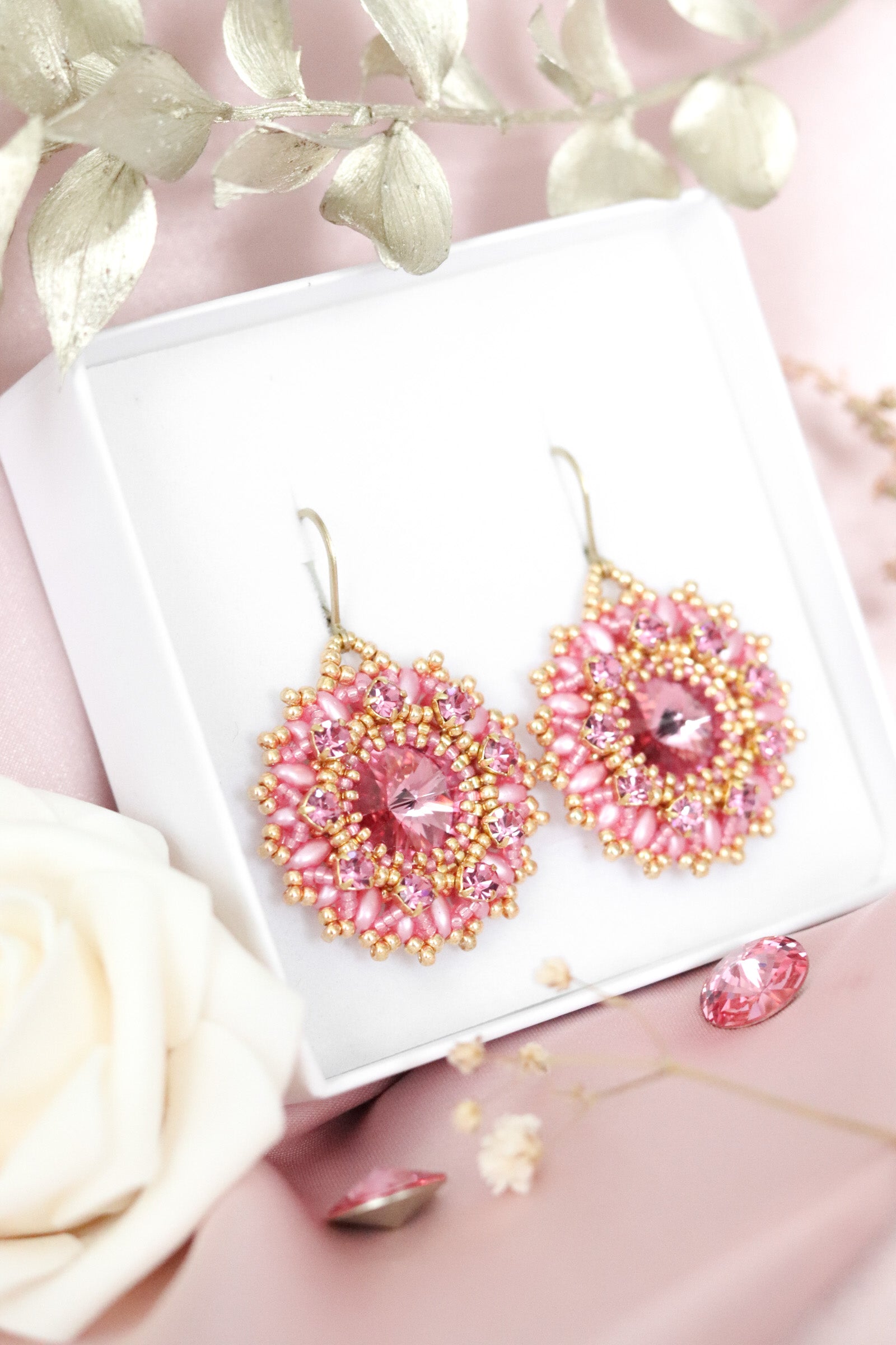 Náušnice “Lana” Ružová