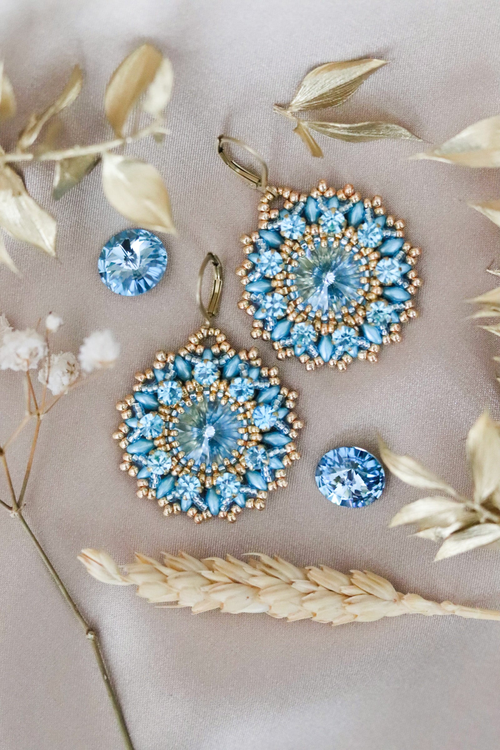 Náušnice “Lana” Akvamarínové