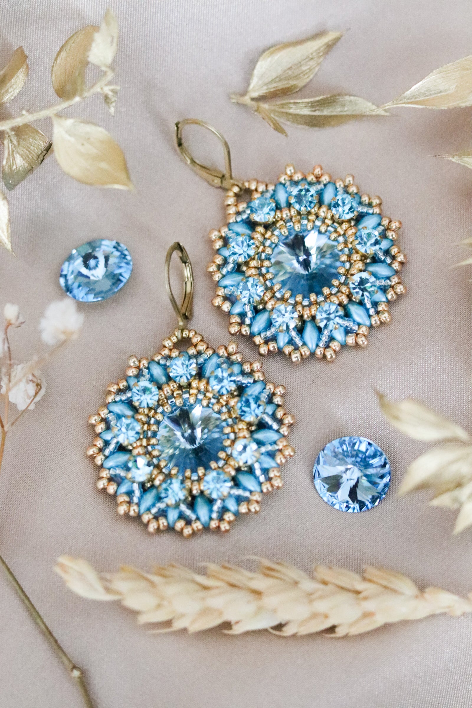 Náušnice “Lana” Akvamarínové