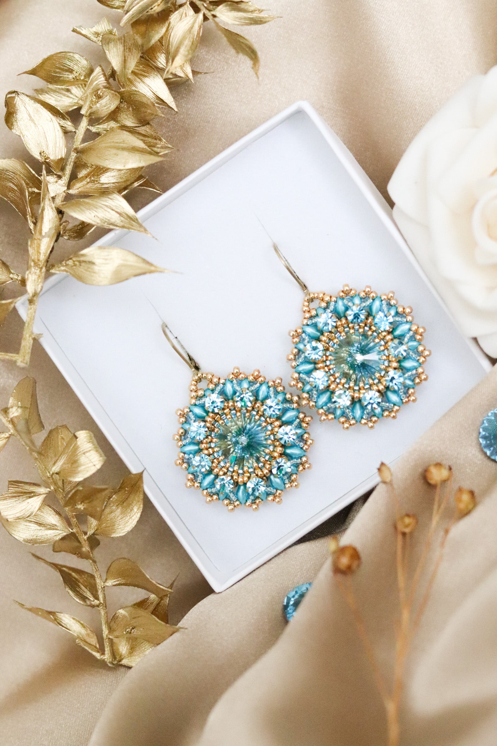 Náušnice “Lana” Akvamarínové