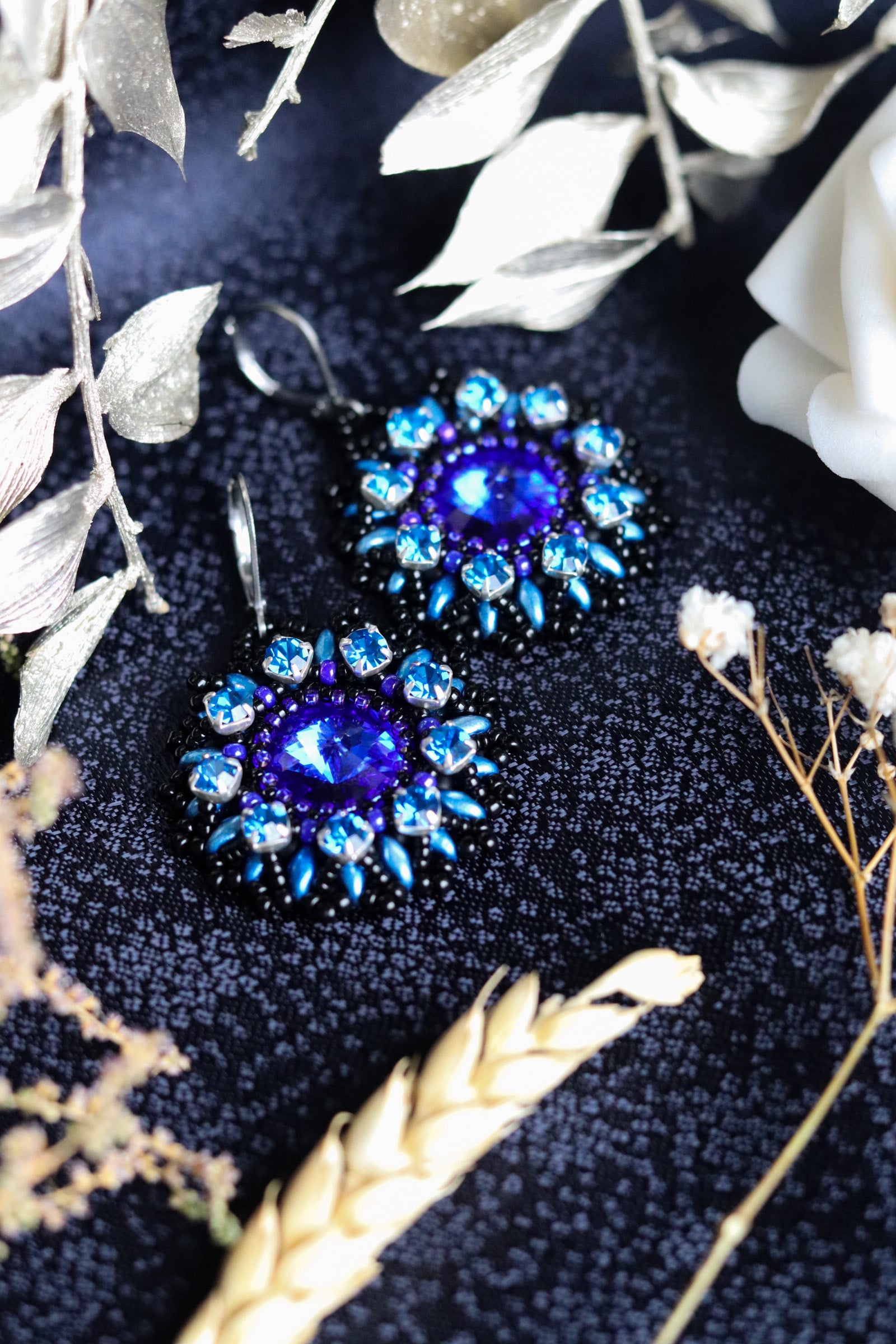 Náušnice “Lana” Tmavomodré