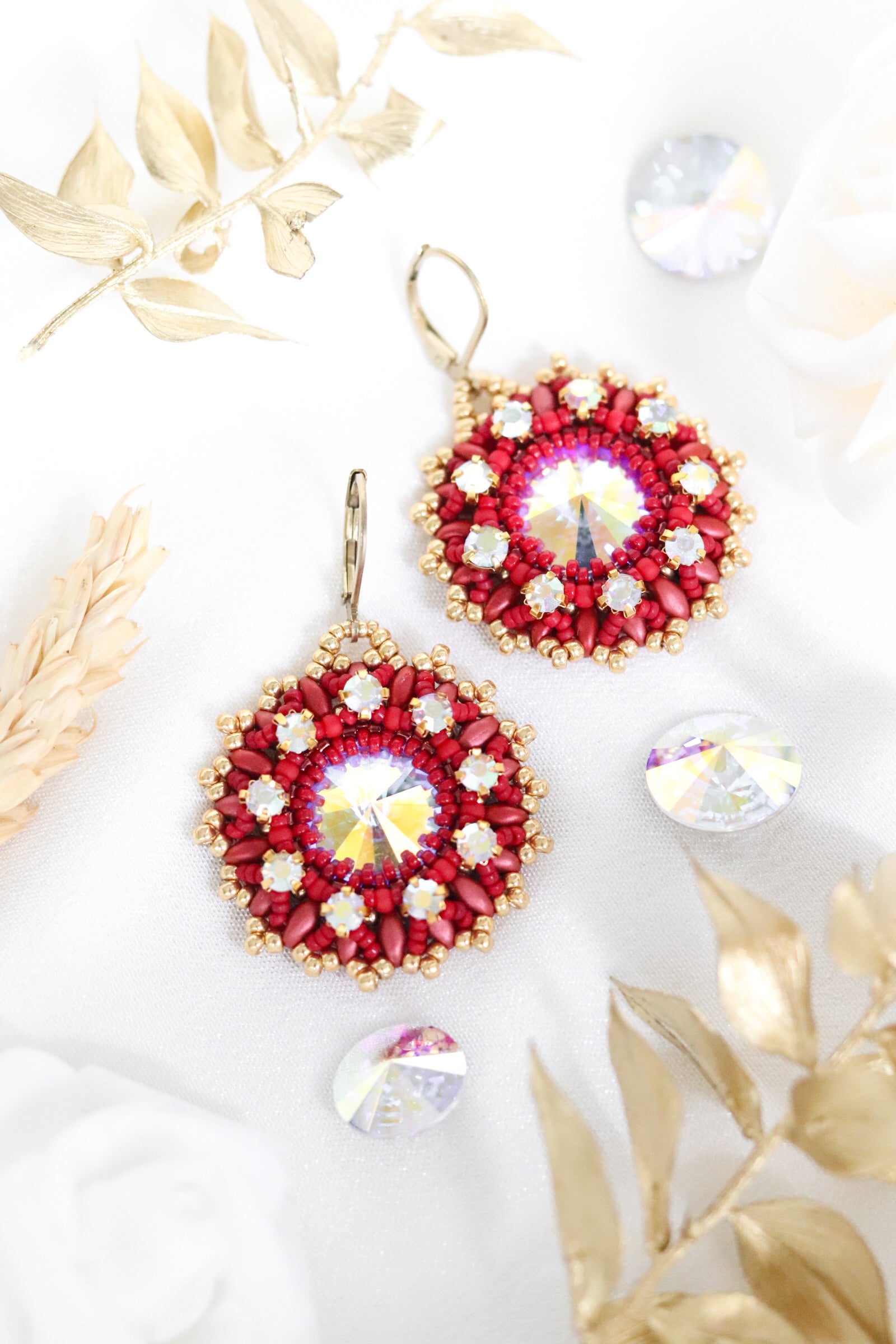 Náušnice “Lana” Červené