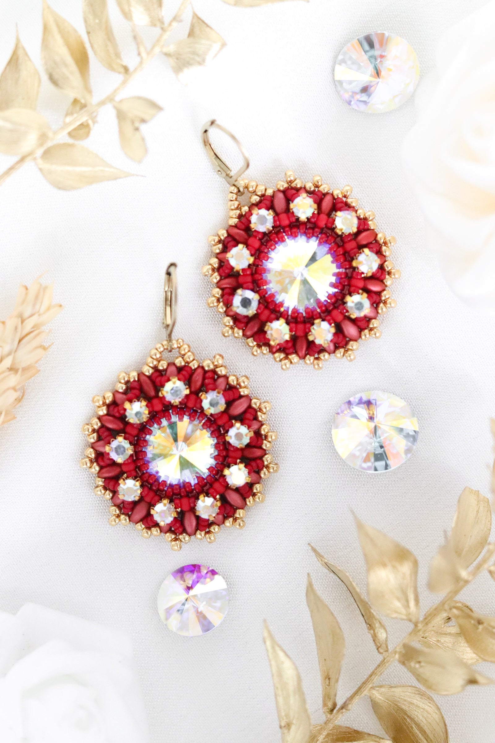 Náušnice “Lana” Červené