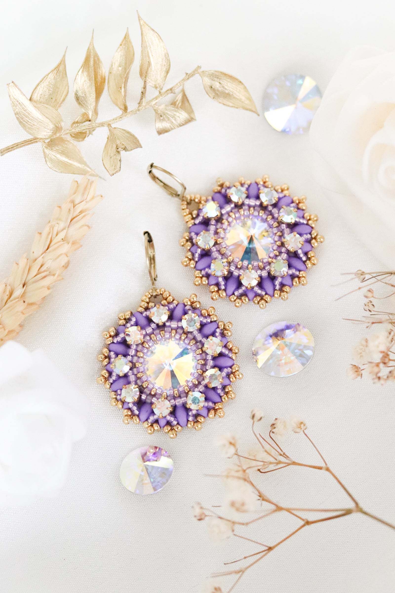 Náušnice “Lana” Fialové