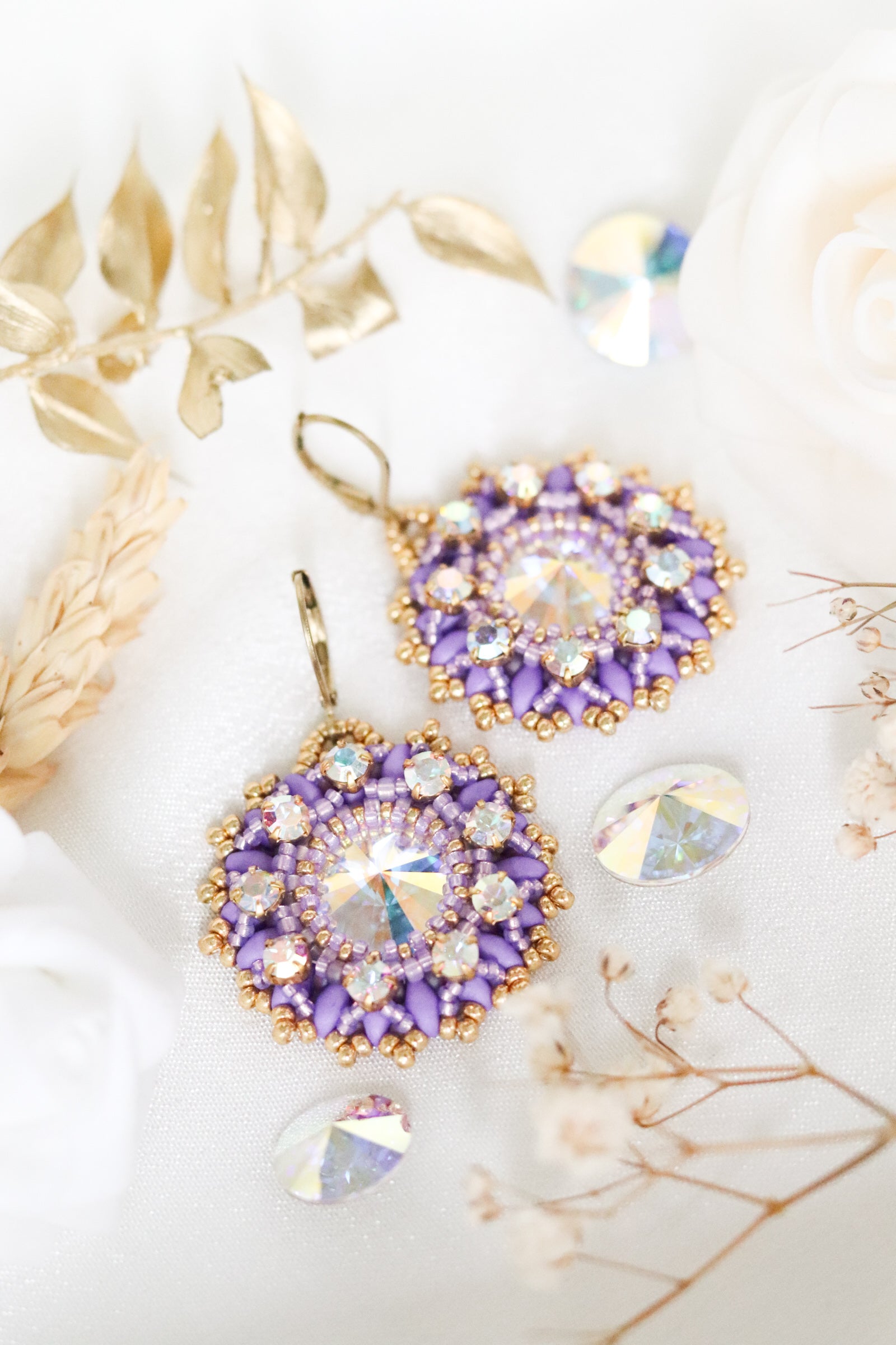 Náušnice “Lana” Fialové