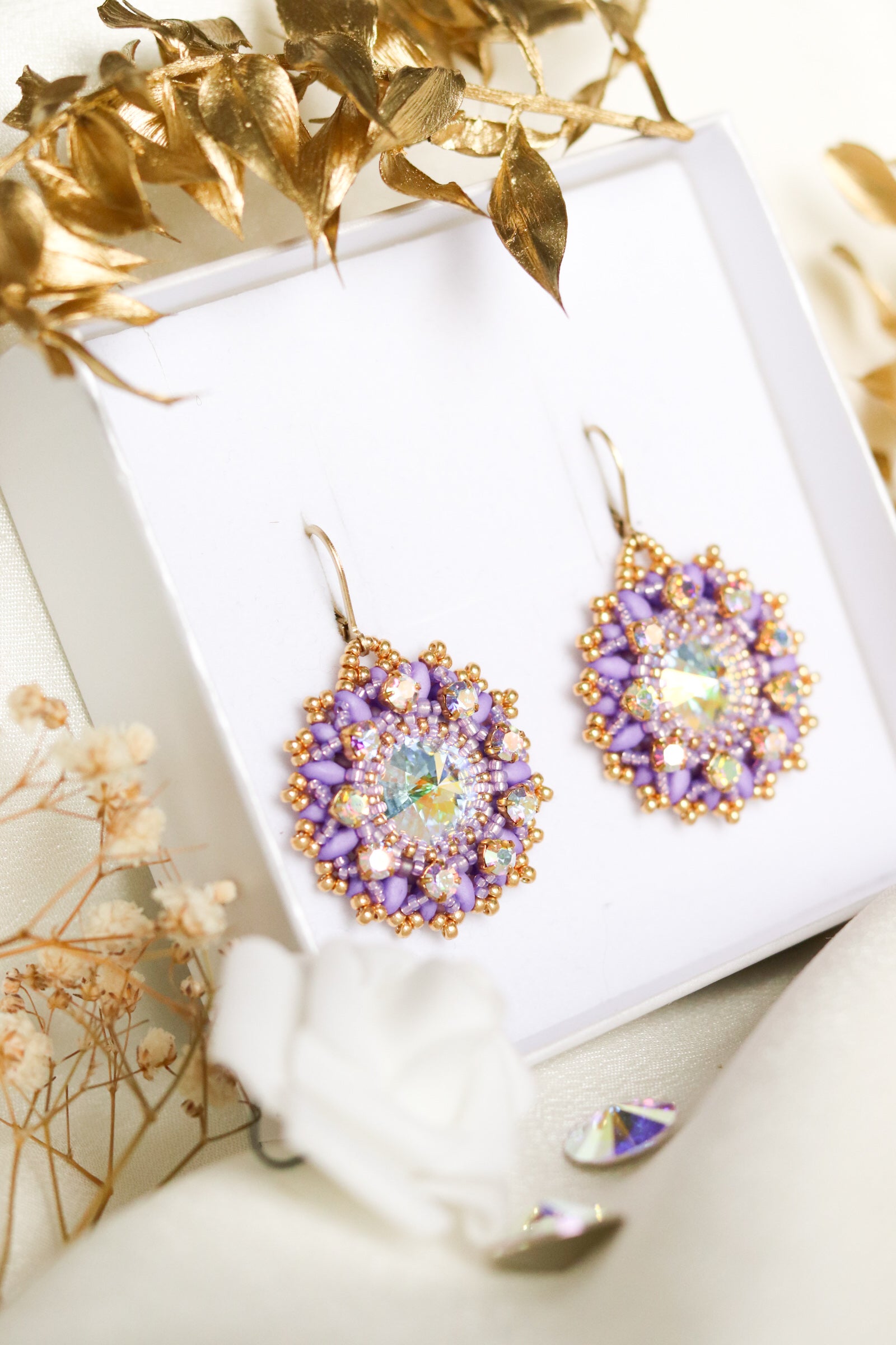 Náušnice “Lana” Fialové