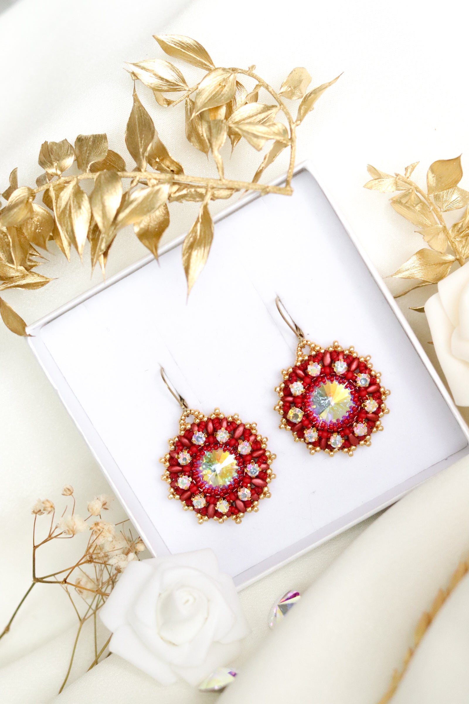 Náušnice “Lana” Červené