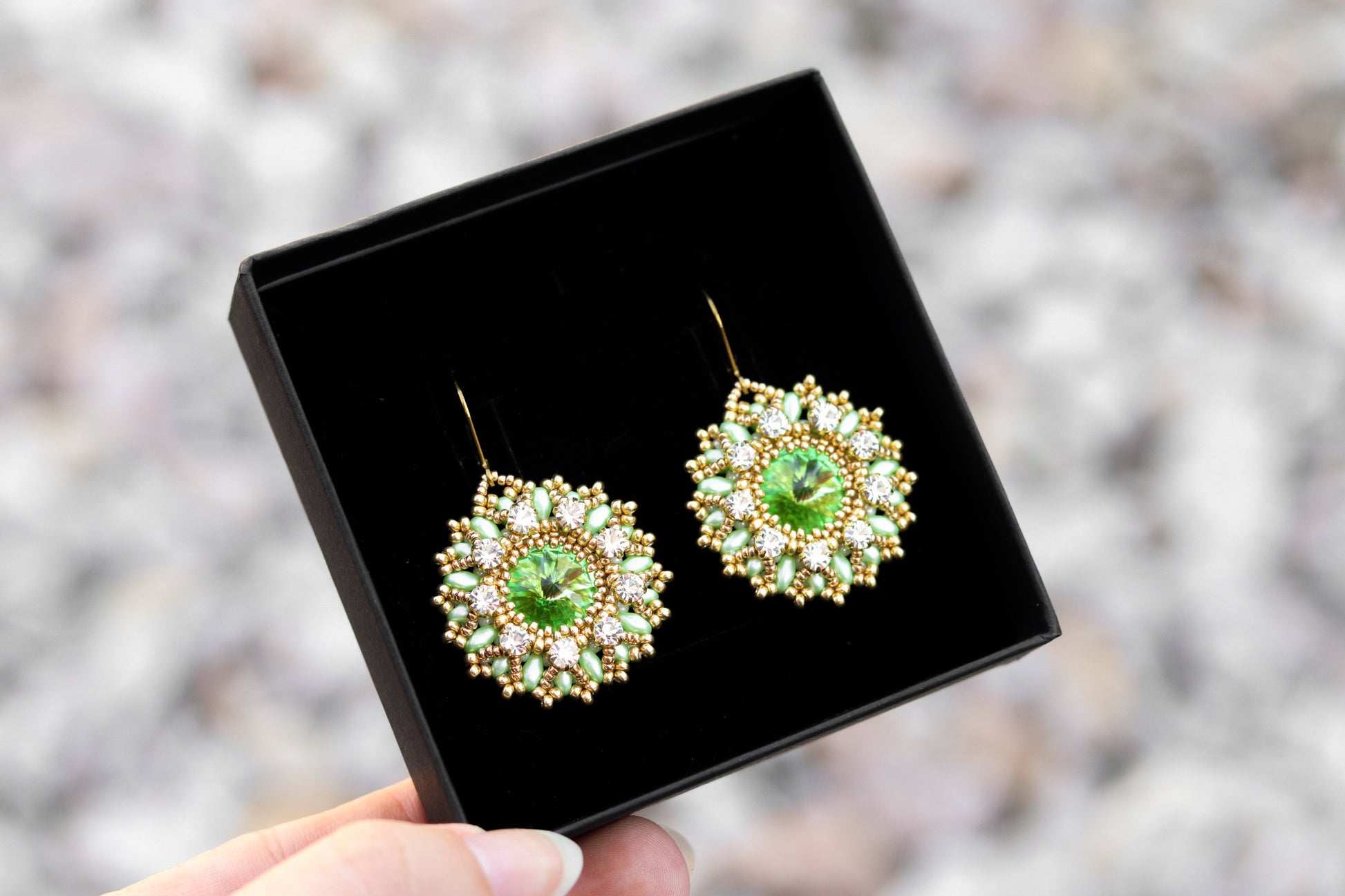 Náušnice “Lana” Zelené zlato