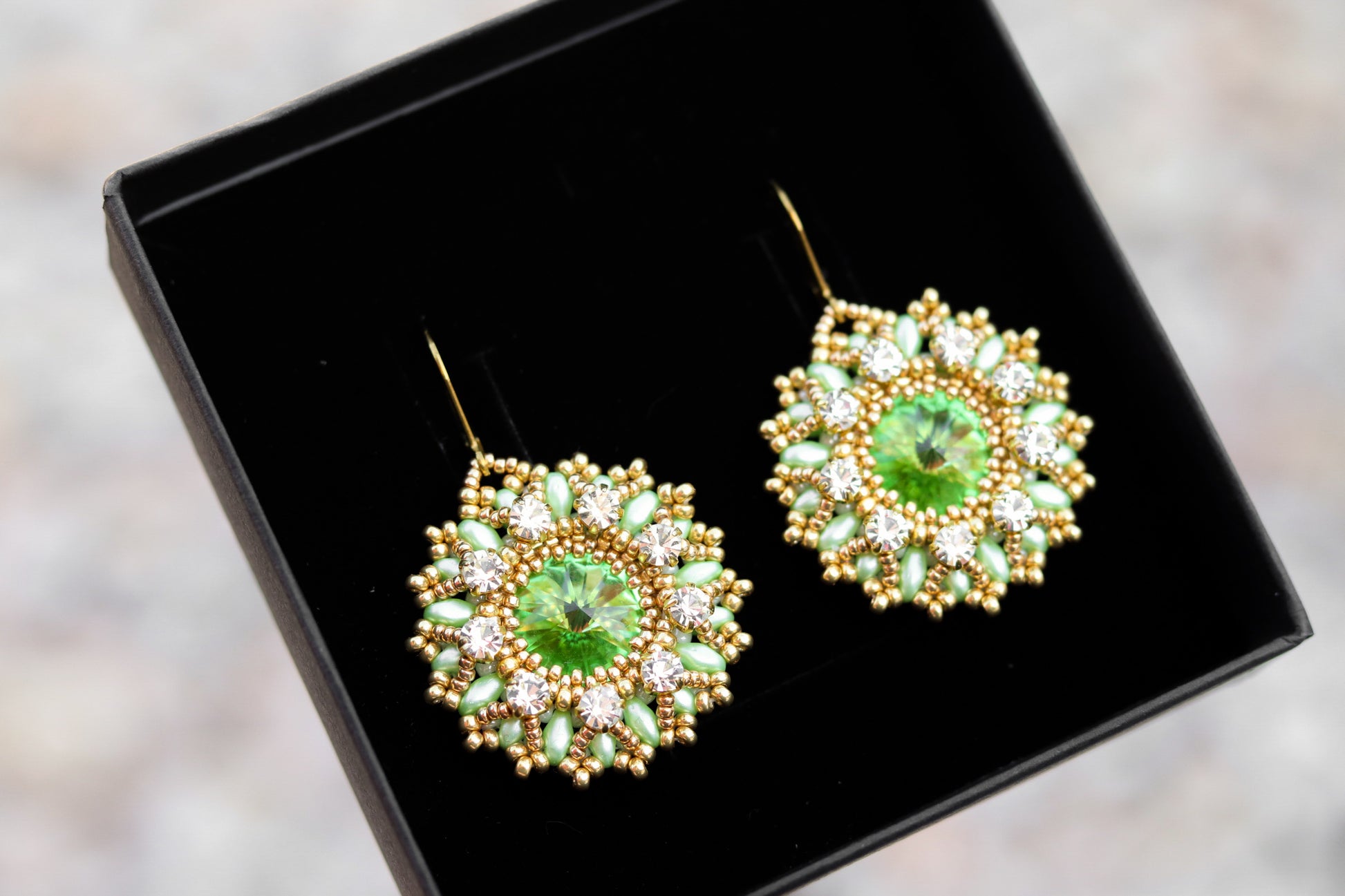 Náušnice “Lana” Zelené zlato