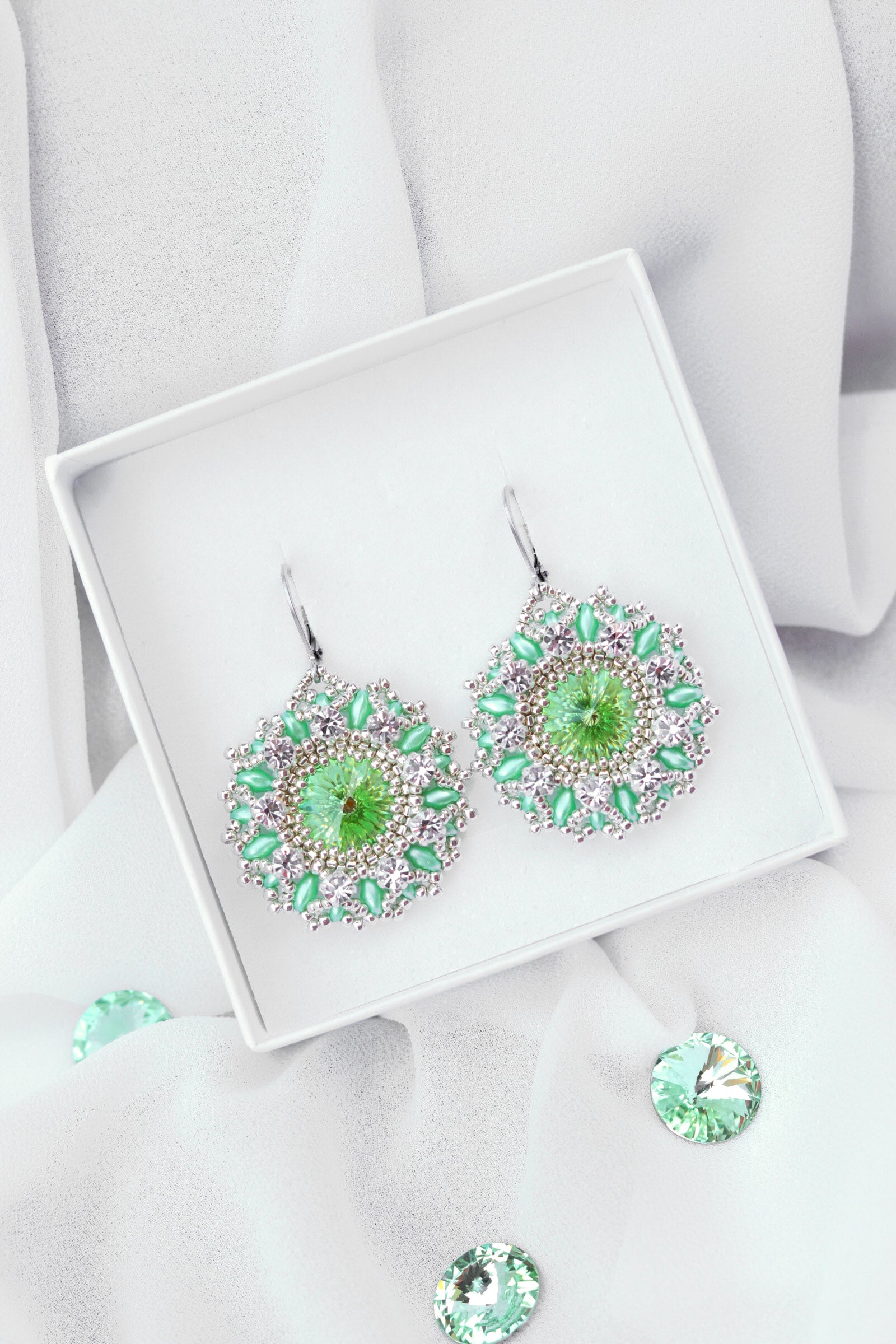 Náušnice “Lana” Zelené