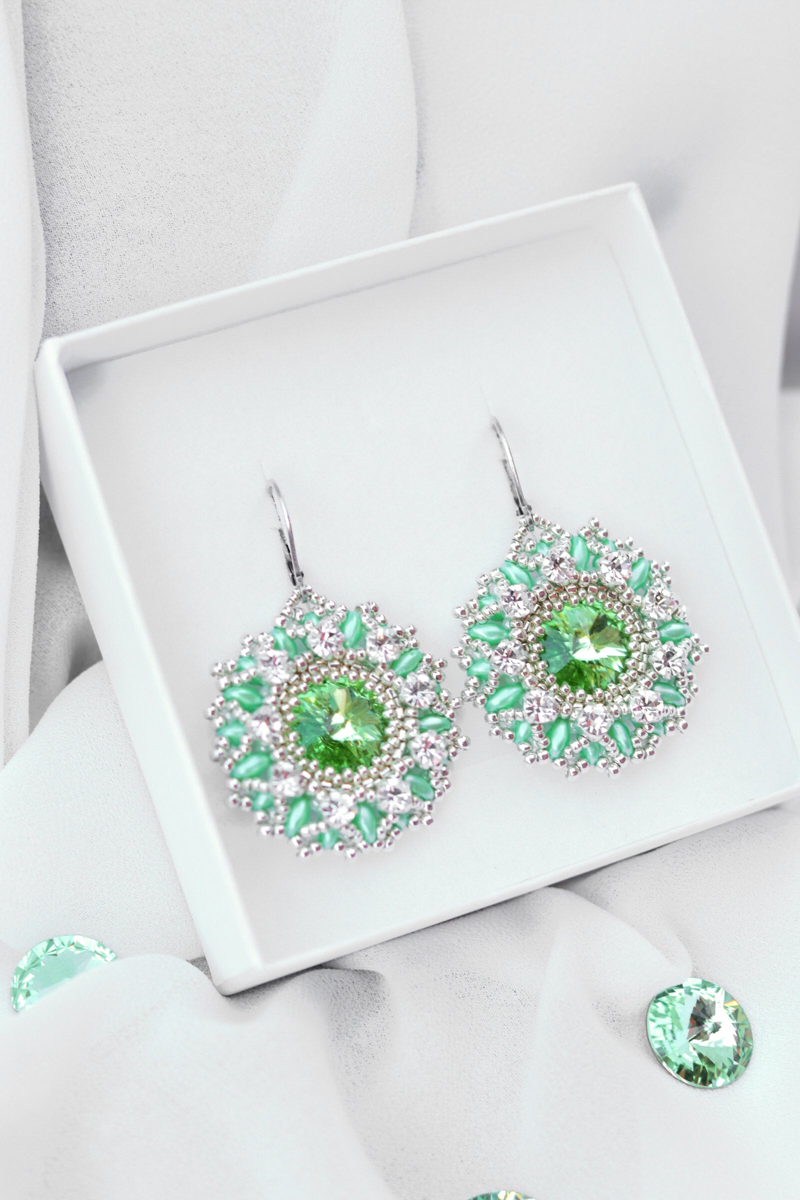 Náušnice “Lana” Zelené