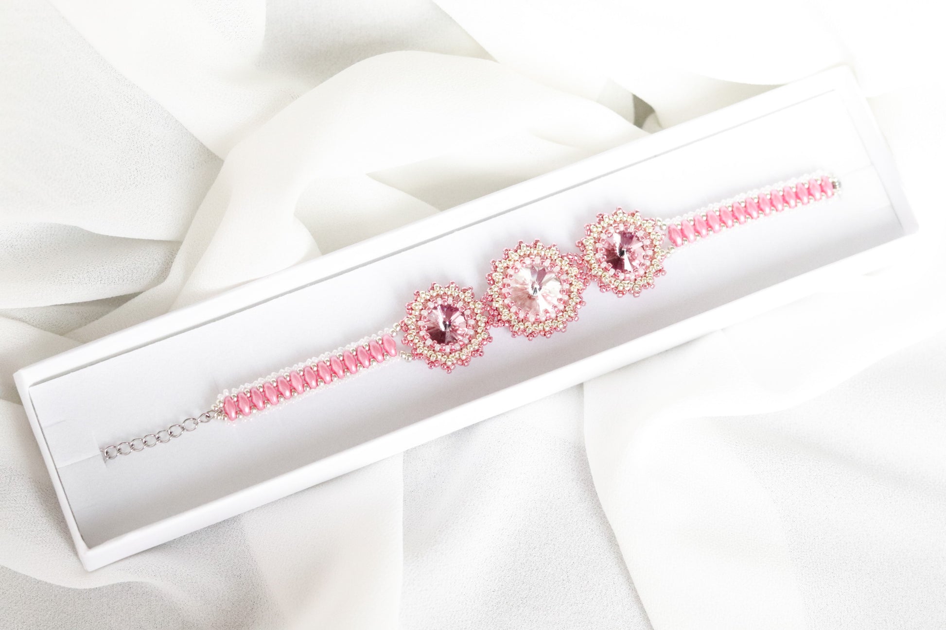 Náramok "Trio" ružový