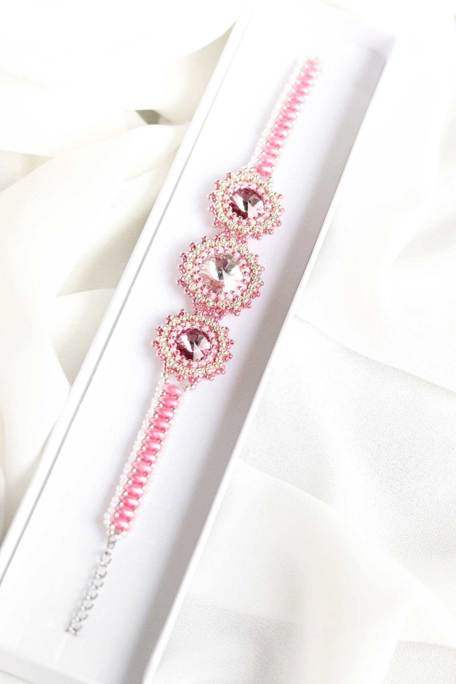 Náramok "Trio" ružový