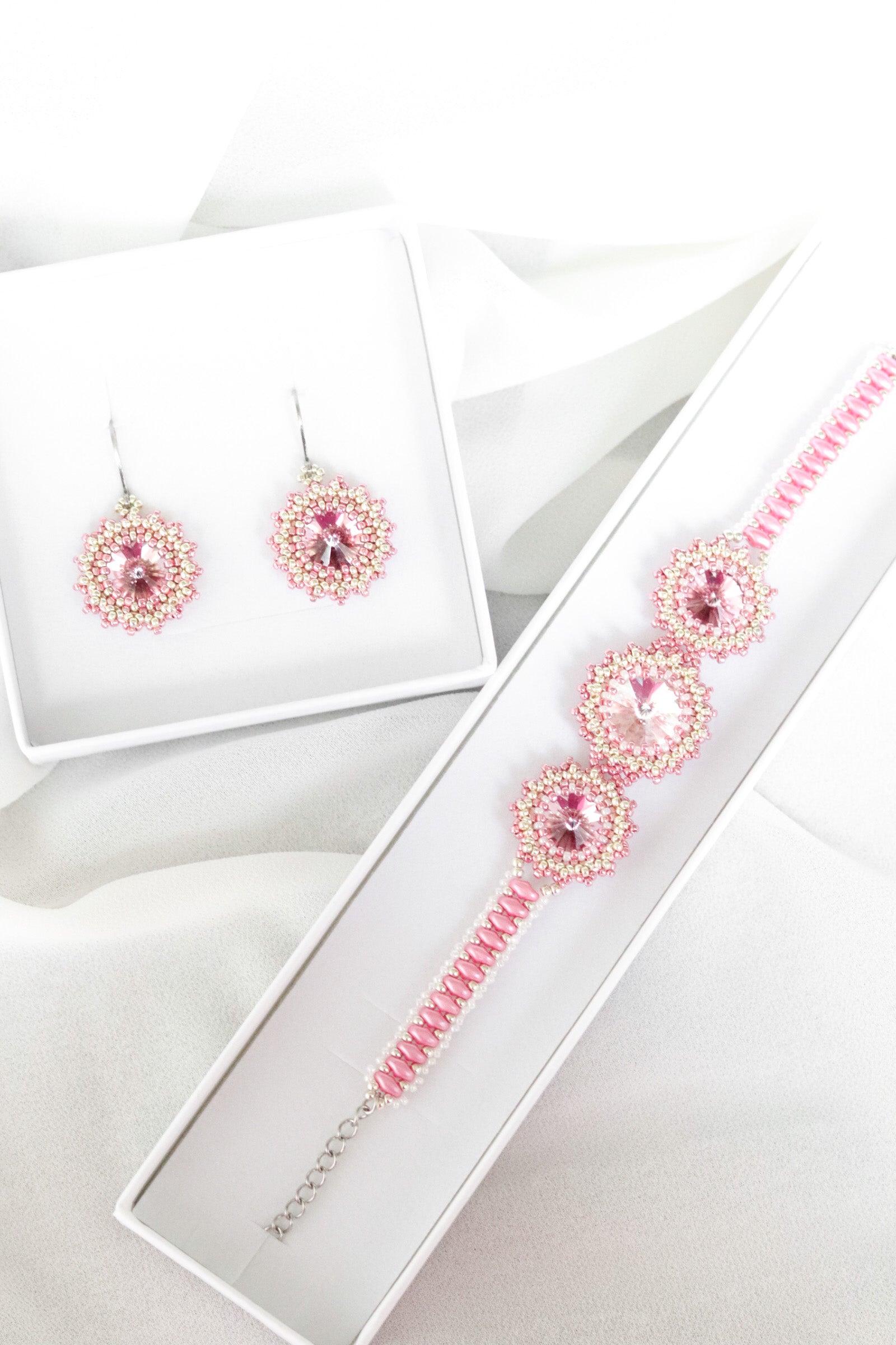 Náramok "Trio" ružový