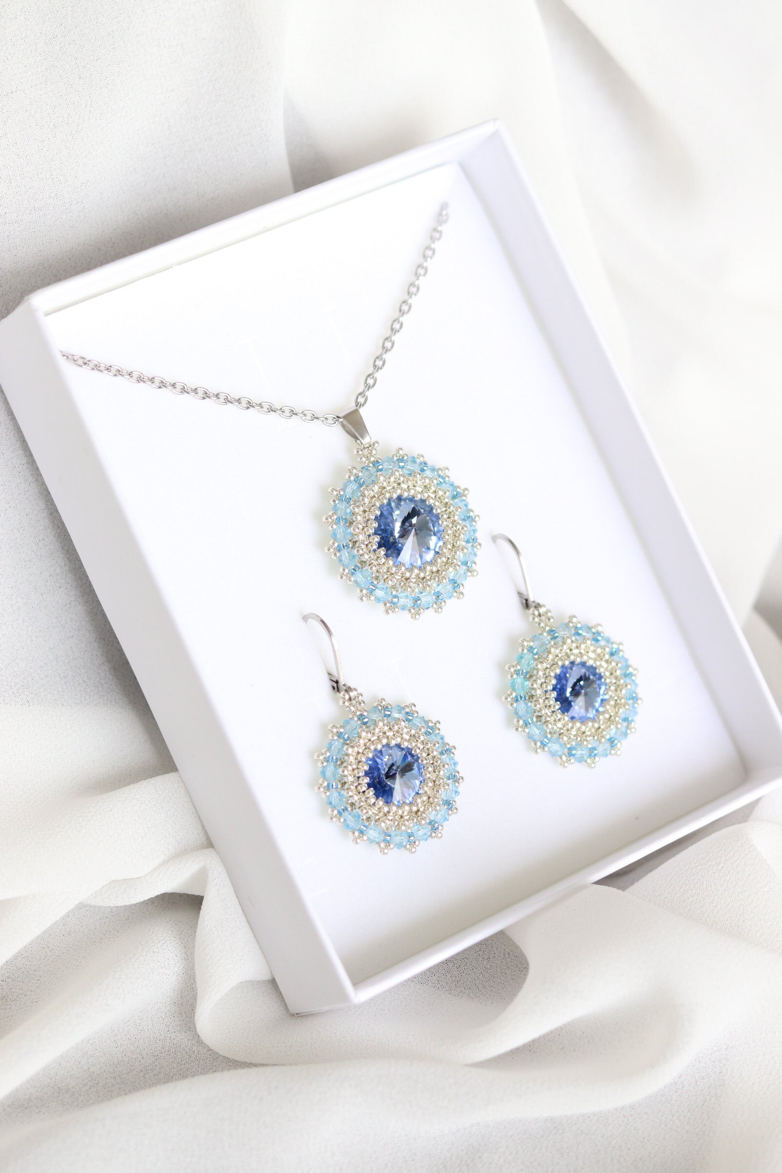 Set šperkov "Abélia" Svetlomodrý