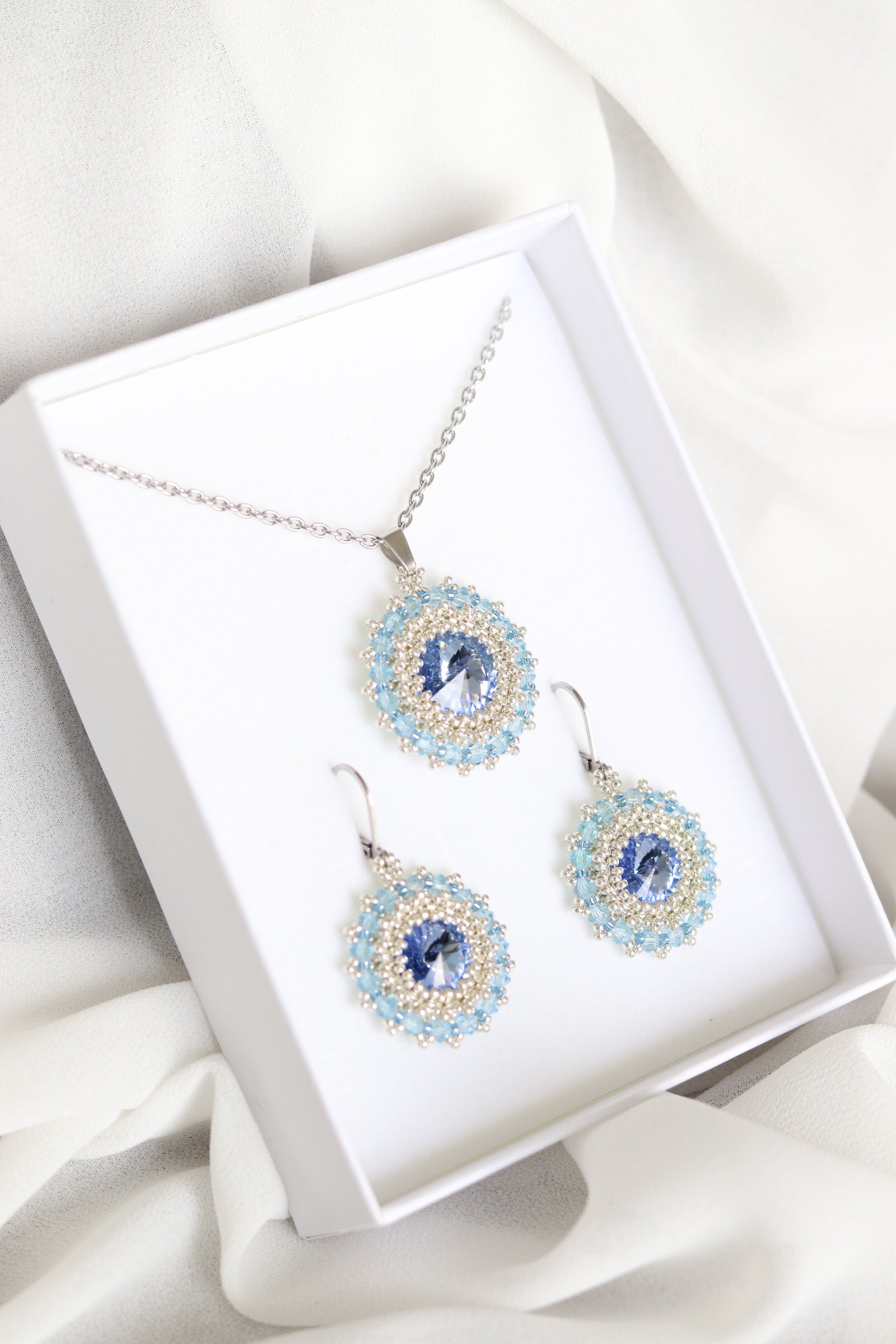 Set šperkov "Abélia" Svetlomodrý
