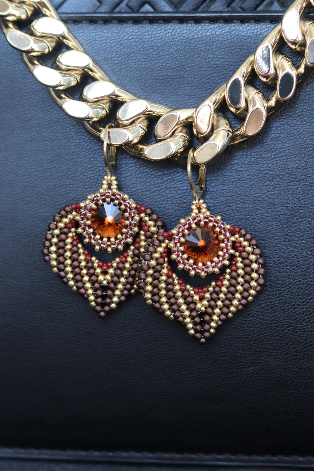 Náušnice “Afrodita” hnedé