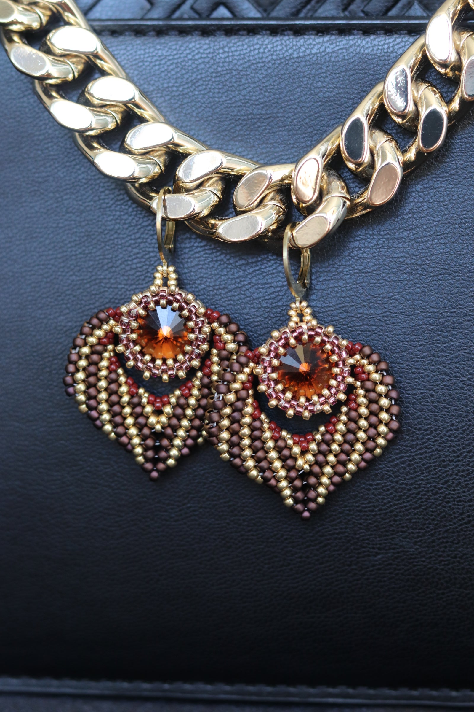 Náušnice “Afrodita” hnedé