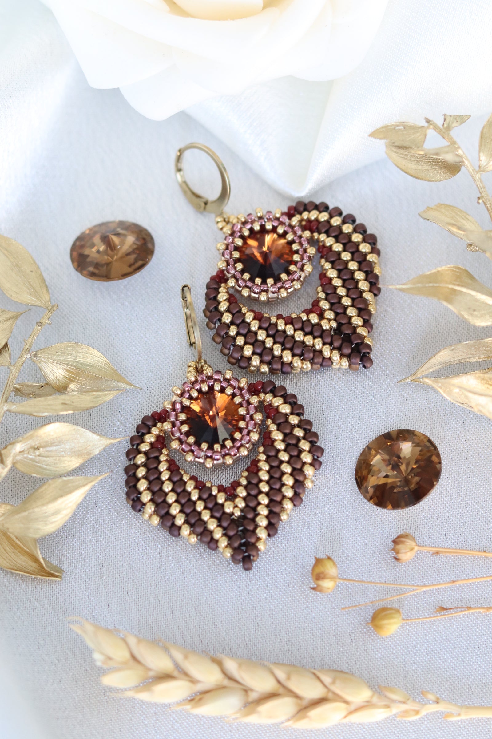 Náušnice “Afrodita” hnedé