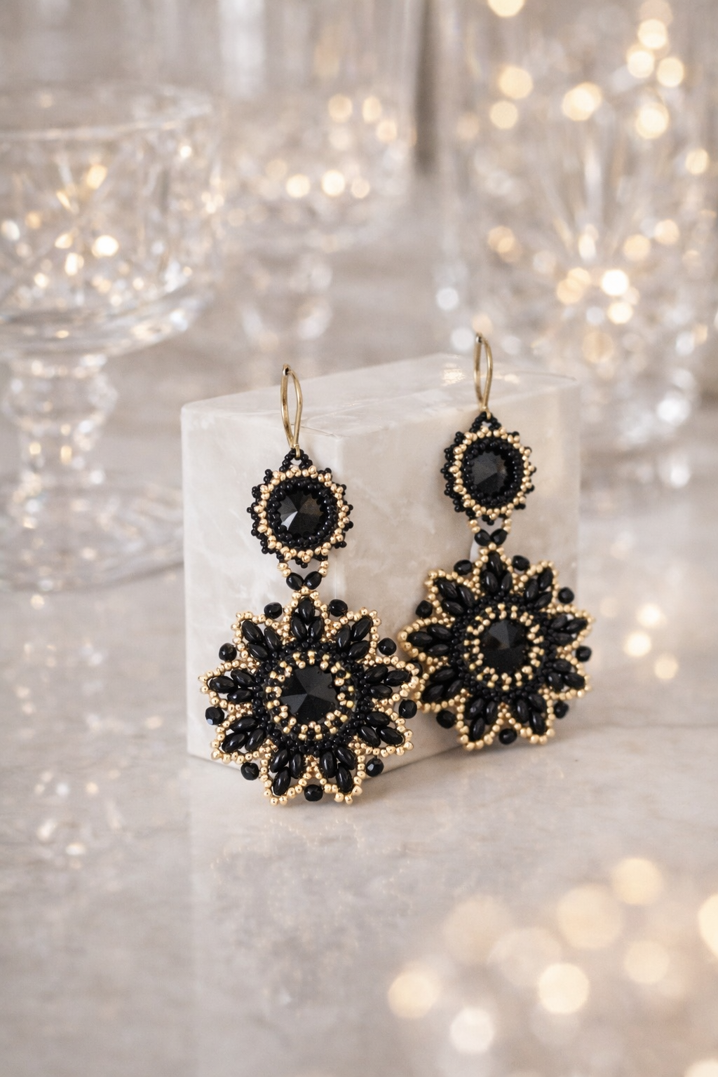 Náušnice “origin” čierne plesové