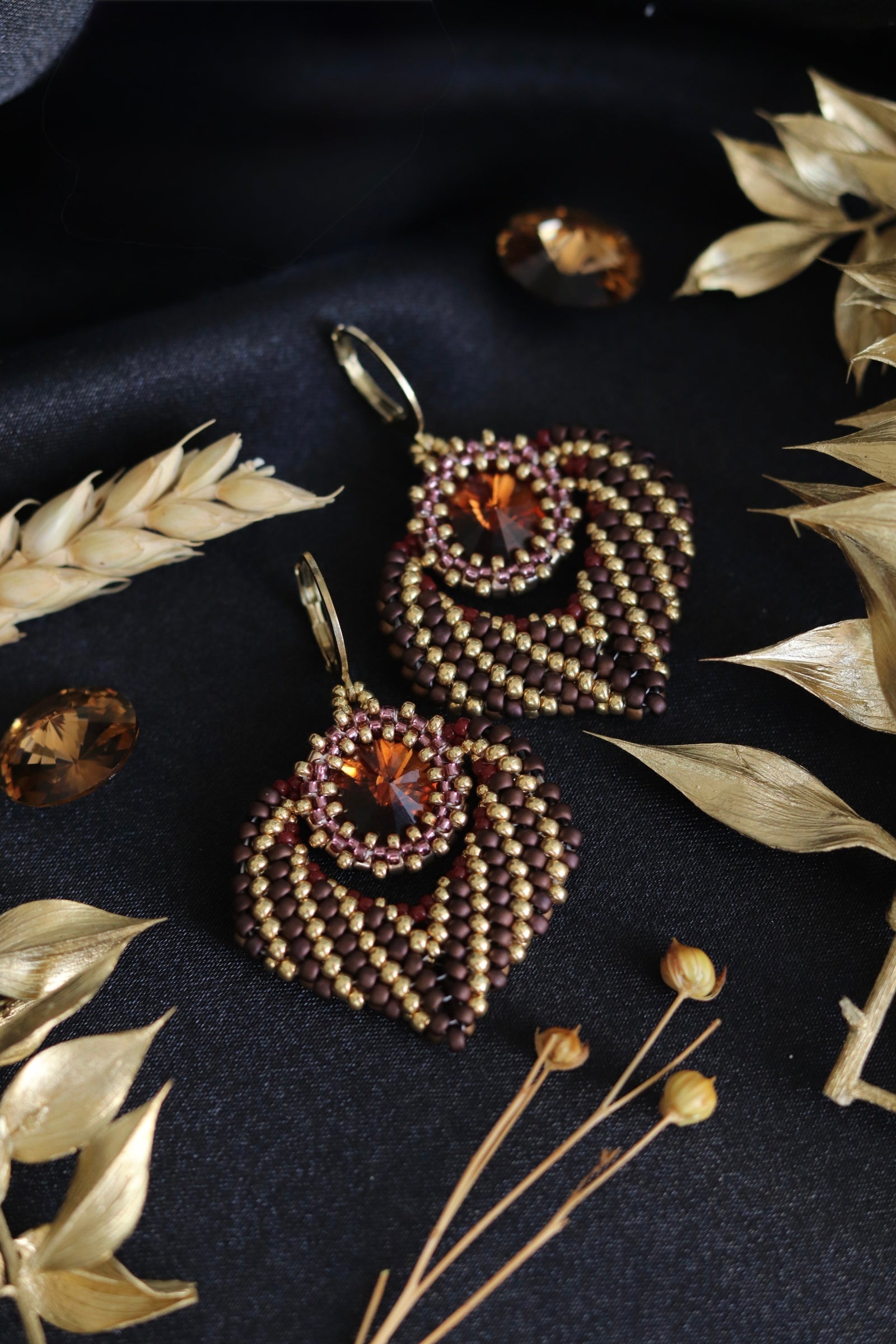 Náušnice “Afrodita” hnedé